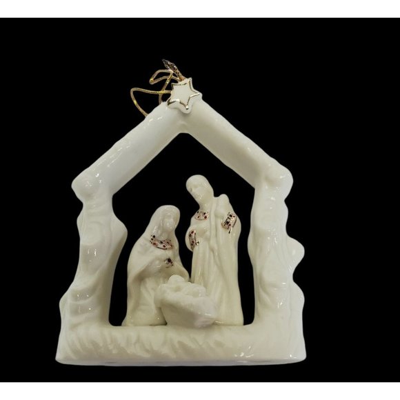 Unbranded Other - Nativity Scene Christmas Ornaments Unbranded Porcelain 3.75 x 3 Inches White VTG